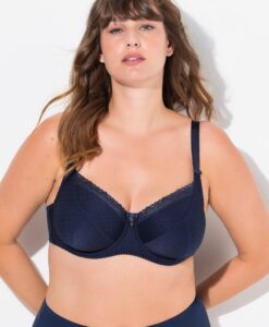 Grote Maten Beugelbeha, Dames, blauw, Maat: 105G, Synthetische vezels/Elastaan, Ulla Popken