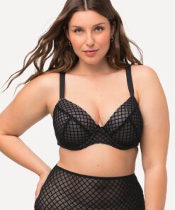 Grote Maten Beugelbeha, Dames, zwart, Maat: 100B, Synthetische vezels/Elastaan, Ulla Popken