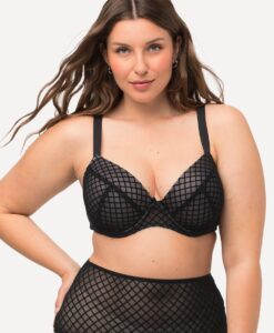 Grote Maten Beugelbeha, Dames, zwart, Maat: 100B, Synthetische vezels/Elastaan, Ulla Popken
