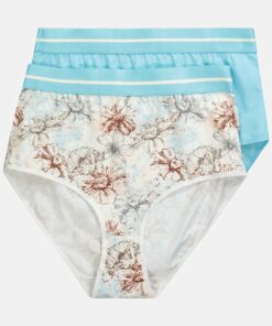 Grote Maten Maxislips, Dames, turquoise, Maat: 42/44, Katoen, Ulla Popken