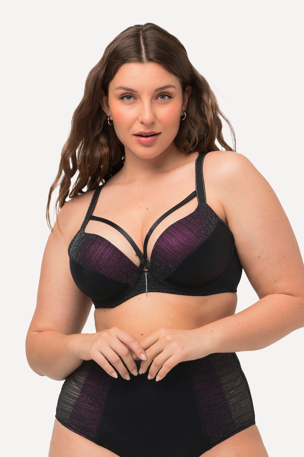 Grote Maten Beugelbeha, Dames, zwart, Maat: 85C, Synthetische vezels/Elastaan, Ulla Popken