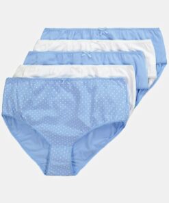 Grote Maten Midislips, Dames, blauw, Maat: 46/48, Katoen, Ulla Popken