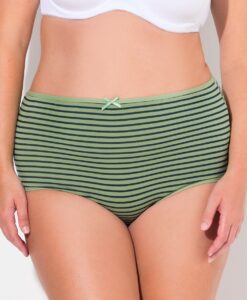 Grote Maten Maxislips, Dames, groen, Maat: 66/68, Katoen, Ulla Popken