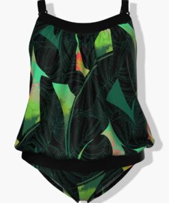 Grote Maten Tankini, Dames, zwart, Maat: 58/60, Synthetische vezels/Elastaan, Ulla Popken