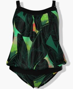 Grote Maten Tankini, Dames, zwart, Maat: 58/60, Synthetische vezels/Elastaan, Ulla Popken