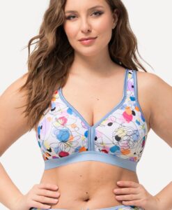 Grote Maten Minimizer-BH, Dames, blauw, Maat: 110C, Synthetische vezels/Elastaan, Ulla Popken