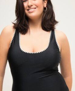 Grote Maten Badpak, Dames, zwart, Maat: 48, Polyester/Synthetische vezels/Elastaan, Studio Untold