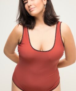 Grote Maten Badpak, Dames, rood, Maat: 54, Polyester/Synthetische vezels/Elastaan, Studio Untold