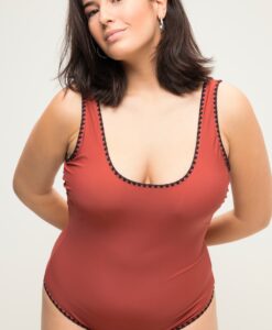 Grote Maten Badpak, Dames, rood, Maat: 54, Polyester/Synthetische vezels/Elastaan, Studio Untold
