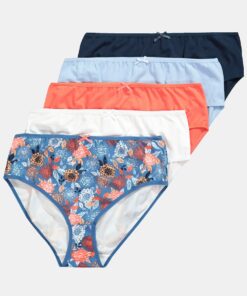 Grote Maten Midislips, Dames, blauw, Maat: 58/60, Katoen, Ulla Popken