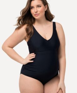 Grote Maten Bellieva-badpak, Dames, blauw, Maat: 42, Synthetische vezels/Elastaan, Ulla Popken