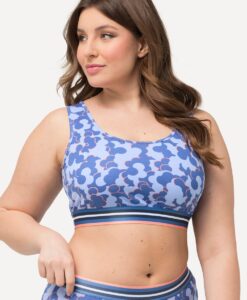 Grote Maten Bustiers, Dames, blauw, Maat: 42/44, Katoen, Ulla Popken