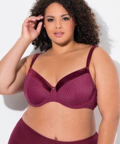 Grote Maten Beugel BH, Dames, rood, Maat: 100B, Synthetische vezels/Elastaan, Ulla Popken