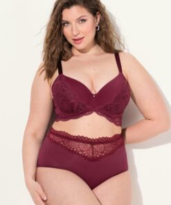 Grote Maten Beugel BH, Dames, rood, Maat: 105B, Synthetische vezels/Elastaan, Ulla Popken