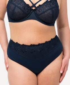 Grote Maten String panty, Dames, blauw, Maat: 46/48, Katoen/Synthetische vezels/Polyester, Ulla Popken