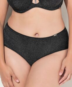 Grote Maten Midi-slip, Dames, zwart, Maat: 54/56, Katoen/Synthetische vezels/Elastaan, Ulla Popken