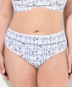 Grote Maten Midi-slips, Dames, zwart, Maat: 46/48, Katoen, Ulla Popken