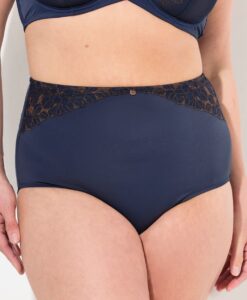 Grote Maten maxislip, Dames, blauw, Maat: 42/44, Katoen/Synthetische vezels/Elastaan, Ulla Popken