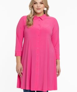 Yoek Blouse-jurk | Roze | Maat 38/40