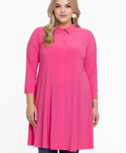 Yoek Blouse-jurk | Roze | Maat 38/40