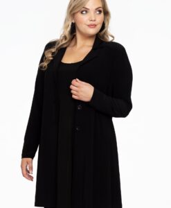 Yoek Blazer long | Zwart | Maat 50/52