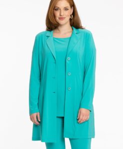 Yoek Blazer long | Turquoise | Maat 42/44