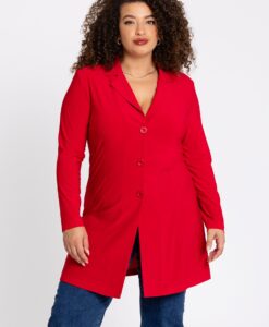 Yoek Blazer long | Rood | Maat 46/48