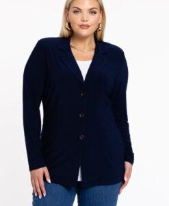 Yoek Blazer kort | Blauw | Maat 46/48
