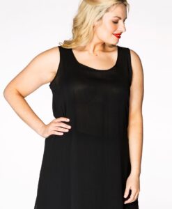 Yoek Singlet flare | Zwart | Maat 42/44