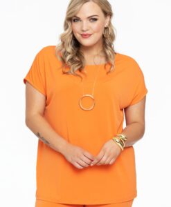 Yoek T-shirt kapmouwen | Oranje | Maat 42/44