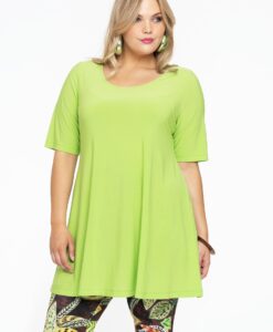 Yoek Tuniek wide bottom | Groen | Maat 38/40