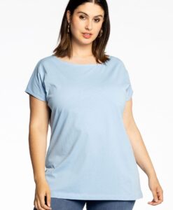 Yoek T-shirt kapmouwen | Licht Blauw | Maat 38/40