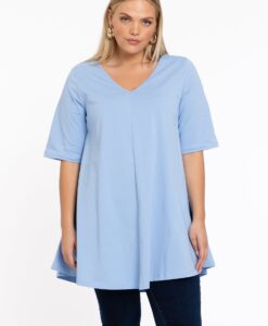 Yoek Tuniek Swing korte mouw | Licht Blauw | Maat 42/44