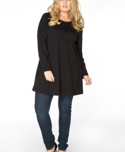 Yoek Tuniek wide bottom | Zwart | Maat 42/44