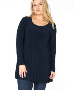 Yoek Tuniek lange mouwen flare | Blauw | Maat 42/44