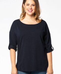 Yoek Shirt roll-up sleeves ORGANIC | Blauw | Maat 38/40