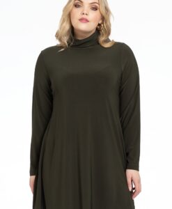 Yoek Tuniek met col wide bottom | Dark Green | Maat 42/44