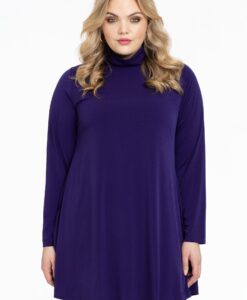 Yoek Tuniek met col wide bottom | Paars | Maat 42/44