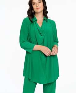 Yoek Tuniek flare waterfall | Groen | Maat 38/40