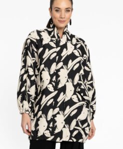 Yoek Bomber lang GISELE | Zwart | Maat 42/44