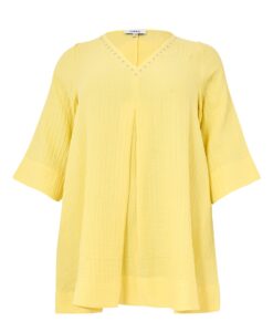 Yoek Tuniek Swing met plooi | Geel | Maat 42/44