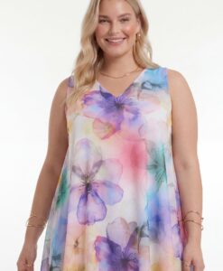 Yoek Singlet swing BLOOM WITH LOVE | Multi | Maat 46/48