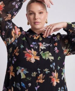 Yoek Midi jurk PRINTEMPS | Multi | Maat 46/48