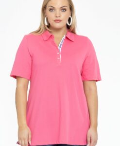 Yoek Polo-shirt flare | Roze | Maat 42/44