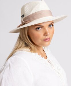 Yoek Sienna Fedora Ivory/Taupe | Beige | Maat 58