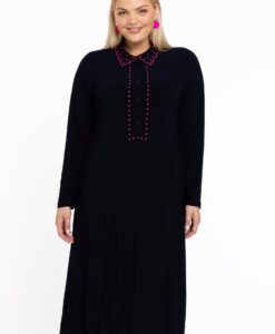 Yoek Jurk polos | Blauw | Maat 38/40