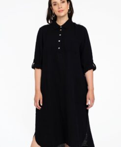 Yoek Jurk met zakken | Zwart | Maat 38/40