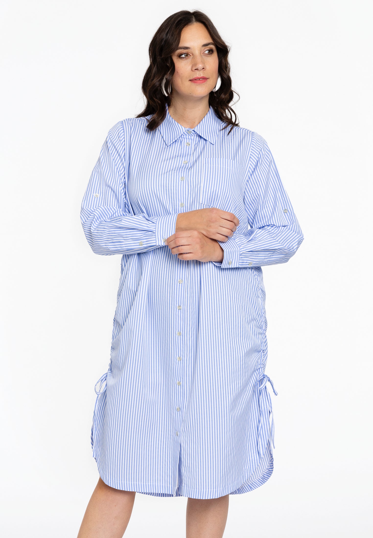 Yoek Blousejurk RIGA | Licht Blauw | Maat 38/40
