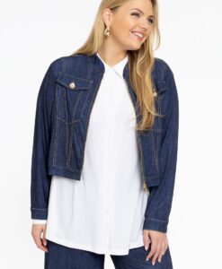 Yoek Kort jasje DENIM | Blauw | Maat 38/40