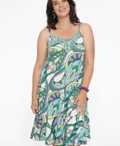 Yoek Spaghetti-jurk BARI | Wit | Maat 58/60